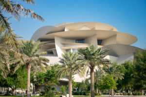 Doha, Qatar – January 02, 2020: View at Qatar National Museum